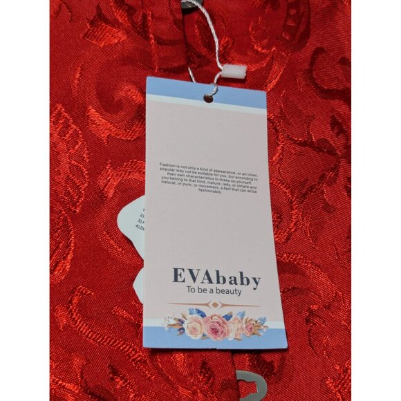 Red Lace-Up Corset Top With Ruffles & Front Buttons EVAbaby Size 4XL - Picture 6 of 7